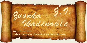Zvonka Ikodinović vizit kartica